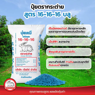 [แบ่งขาย 20 กิโล ] ปุ๋ยตรากระต่าย บลู16-16-16