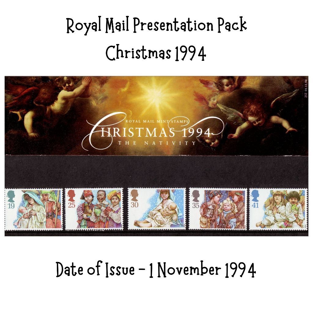 UK Royal Mail 1994 แพ็คนําเสนอคริสต์มาส แสตมป์มิ้นต์