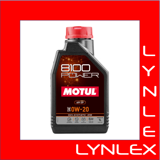 MOTUL 8100 POWER 0W20 - 1LITRE 100% LYNLEX