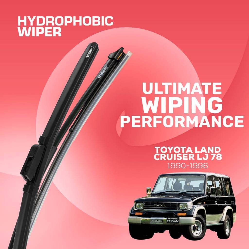 ใบปัดน้ําฝนรถยนต์ Trapo Hydrophobic สําหรับ Toyota Land Cruiser LJ 78 (1990-1996)
