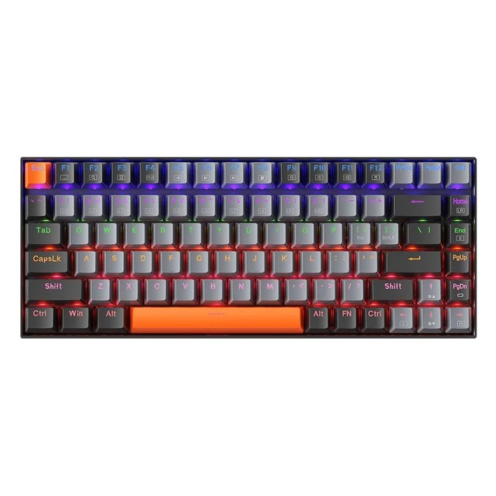 Machenike K500A-B84 คีย์บอร์ดสีแดงแบบมีสาย LED Backit (สีเทาอ่อน)