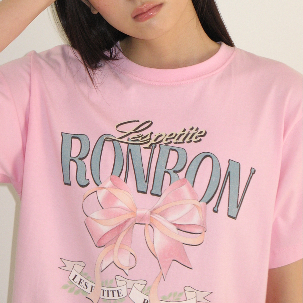 RONRON تيشيرت فينتج بفيونكتين (4 ألوان) — صورة 5