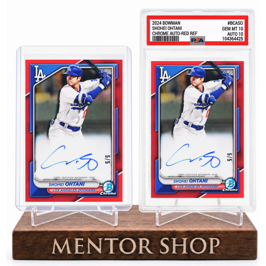 [ร้านเมนเตอร์] ✨ SHOHEI OHTANI 2024 Bowman Chrome Red Auto 5/5 การ์ดที่กําหนดเอง – คอลเลกชันพรีเมี่ย
