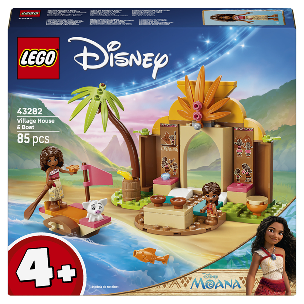 LEGO Disney Moana 2 Village House & Boat 43282 85 ชิ้นพร้อม Moana Simea & Pua Building ของเล่นสําหรั