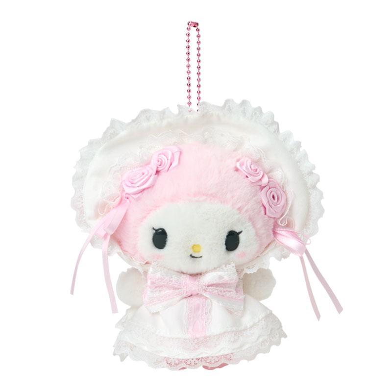 พร้อมส่ง / Sanrio My Melody White Frill Series Mascot Holder พวงกุญแจตุ๊กตา 2025 Japan