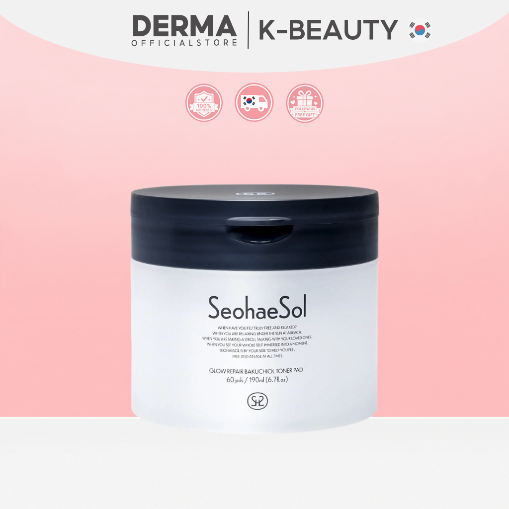 [SeohaeSol] Glow Repair Bakuchiol Toner Pad Hydrating Radiance Care 60 แผ่น / 190ml