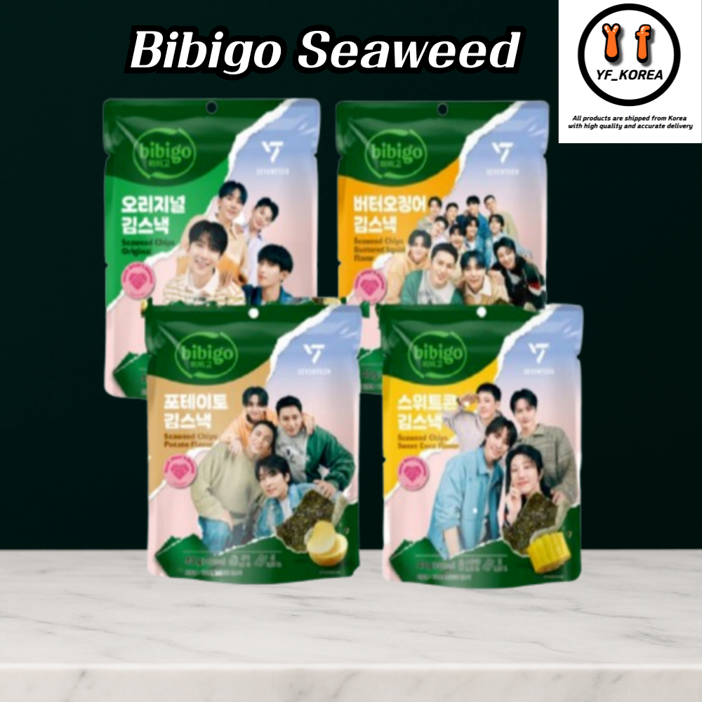 Bibigo Seaweed Chips Snack 40g 4 รสชาติ ขนมสาหร่ายอบกรอบเกาหลี Limited Edition พร้อม SEVENTEEN