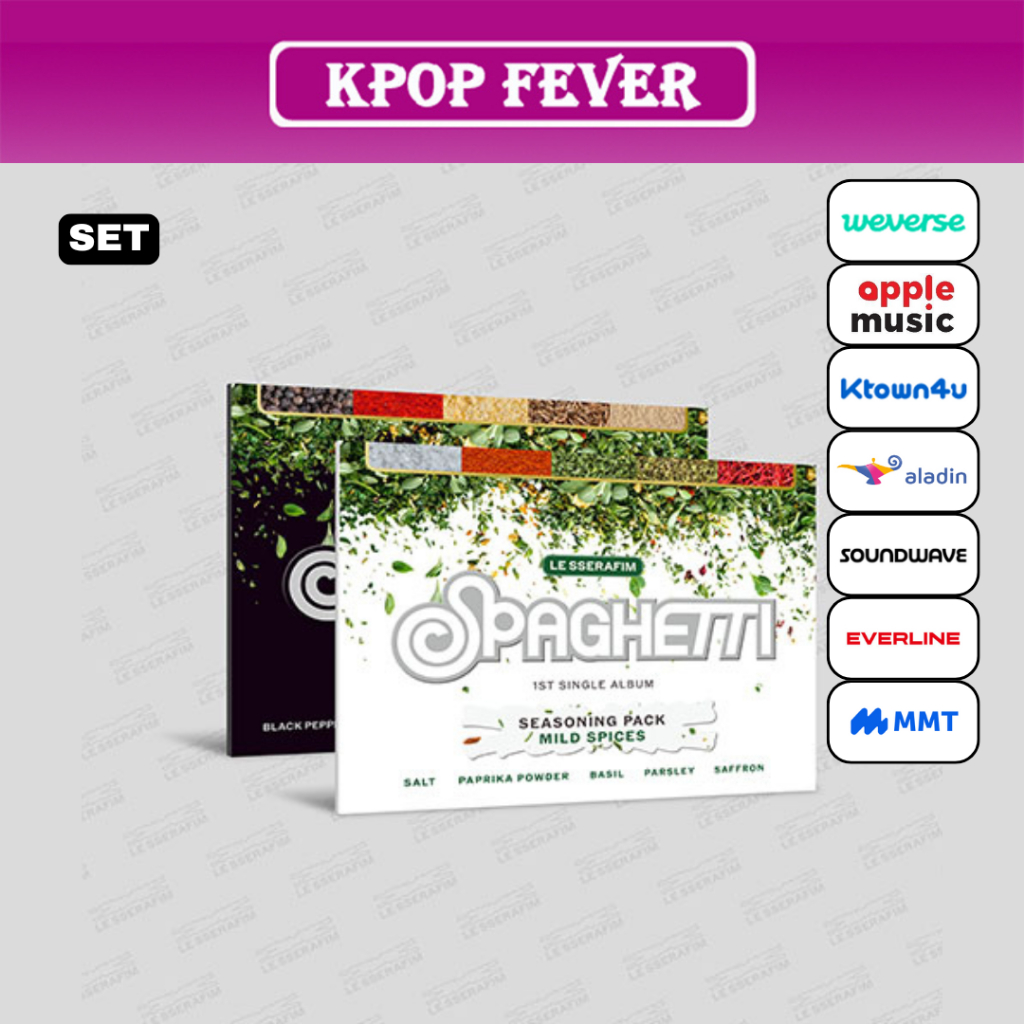 LE SSERAFIM [SPAGHETTI] Weverse Albums ver (SET) / 1st Single Album