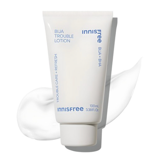 Innisfree Bija Trouble Lotion | 100มล | BHA + เจจูออยล์ | Soothing & Pore Care สําหรับผิวที่มีปัญหา