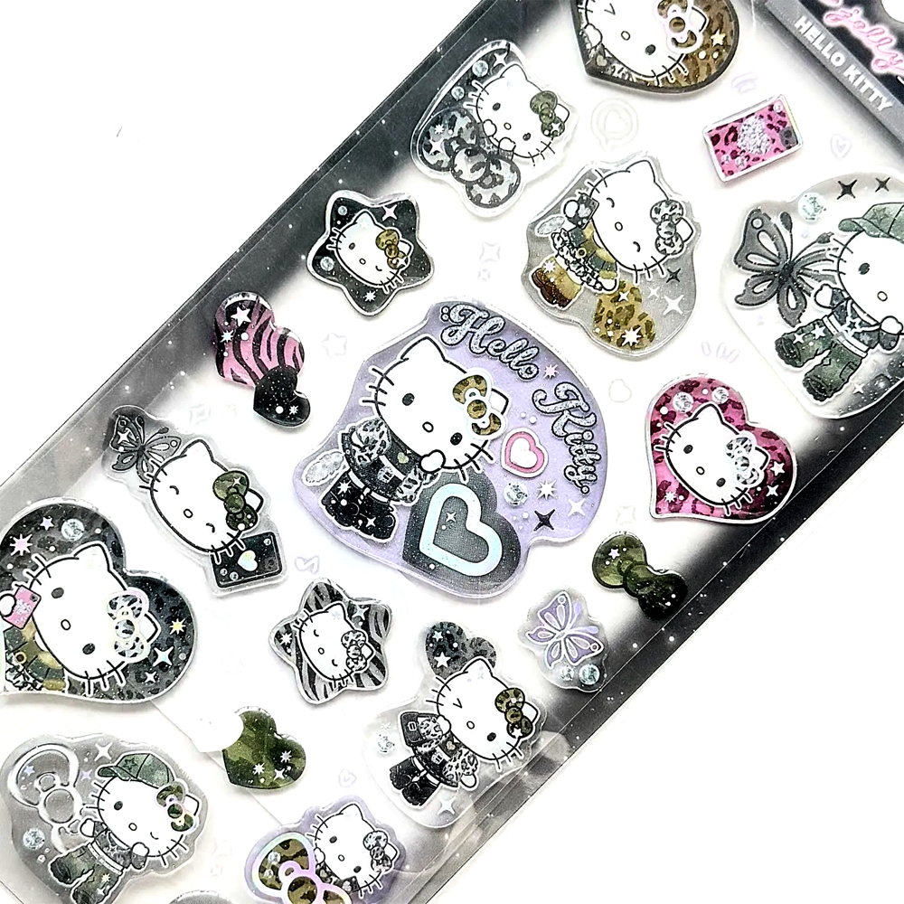 สต็อกพร้อม | Sanrio Hello Kitty Grunge Gyaru Drop Jelly Sticker