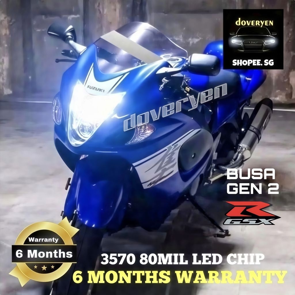 Suzuki Gsxr K5 K7 / Suzuki Hayabusa Gen 1 / Gen 2 - 6500k หลอดไฟหน้า LED สีขาว H1 H4 H7 H8 H9 H11 HB