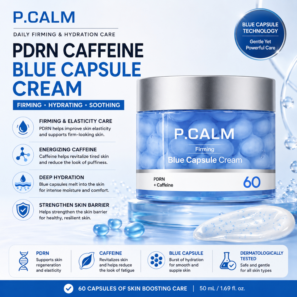 [P.CALM] PDRN Caffeine Blue Capsule 60 Cream 50 mL/K-Beauty