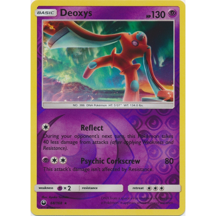 การ์ดโปเกมอนภาษาอังกฤษ Deoxys - 68/168 - Reverse Holo - SM - Celestial Storm