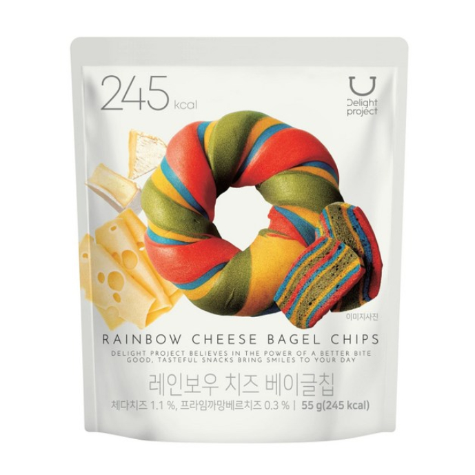 Delight Project Rainbow Cheese Bagel Chips 55g  5 แพ็ค