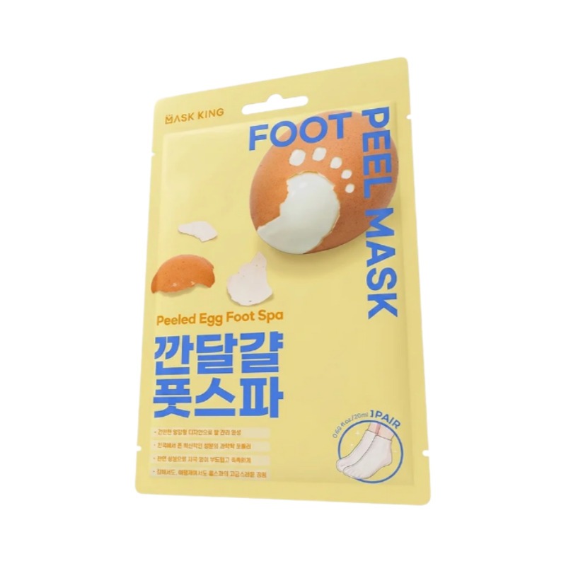 MASK KING Egg Foot Spa Foot Peel Mask 2-Step Exfoliating Foot Care Moisturizing Heel Treatment 1 คู่