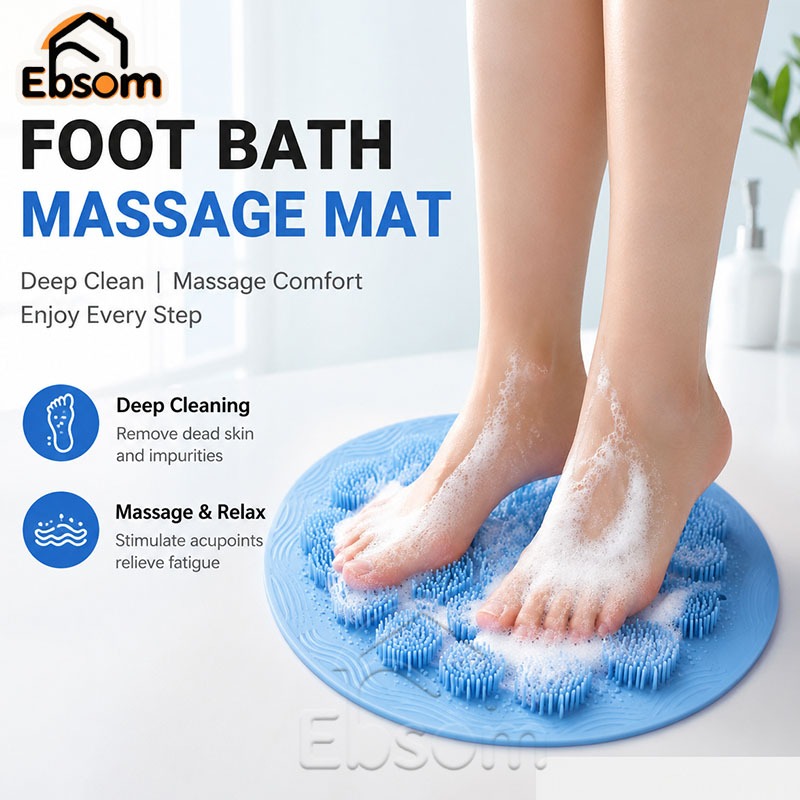 SGBack Scrubber Foot Scrubber Mat Exfoliating Body Scrubber เสื่ออาบน้ําเครื่องมือทําความสะอาดผิว