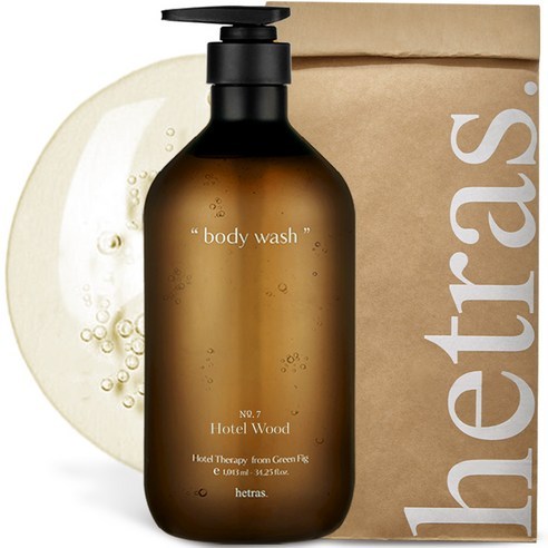 HETRASS Hotel Therapy Body Wash Hotel Wood 1.013L – Luxury Moisturizing Body Cleanser with Relaxing 