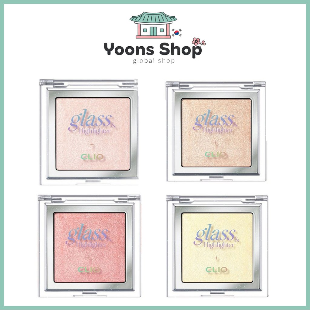 (ใหม่) [CLIO] Glass and Highlighter 4 Colours_From Korea