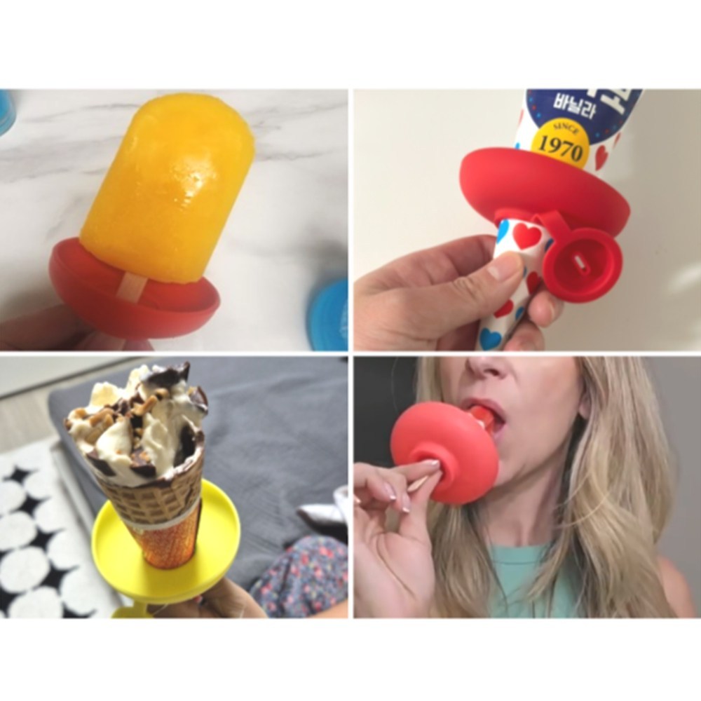 Mami& Ice Cream Drip Catcher Holder 2P Cone Ice Cream Drip Guard