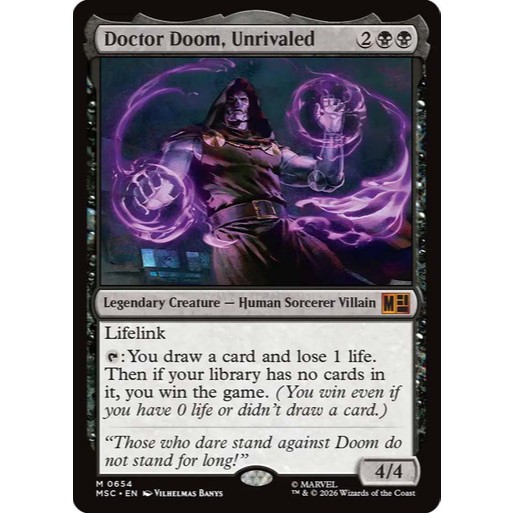 การ์ด EDH PlayTest - หมอดูม ไม่มีใครเทียบได้ (สีดํา)