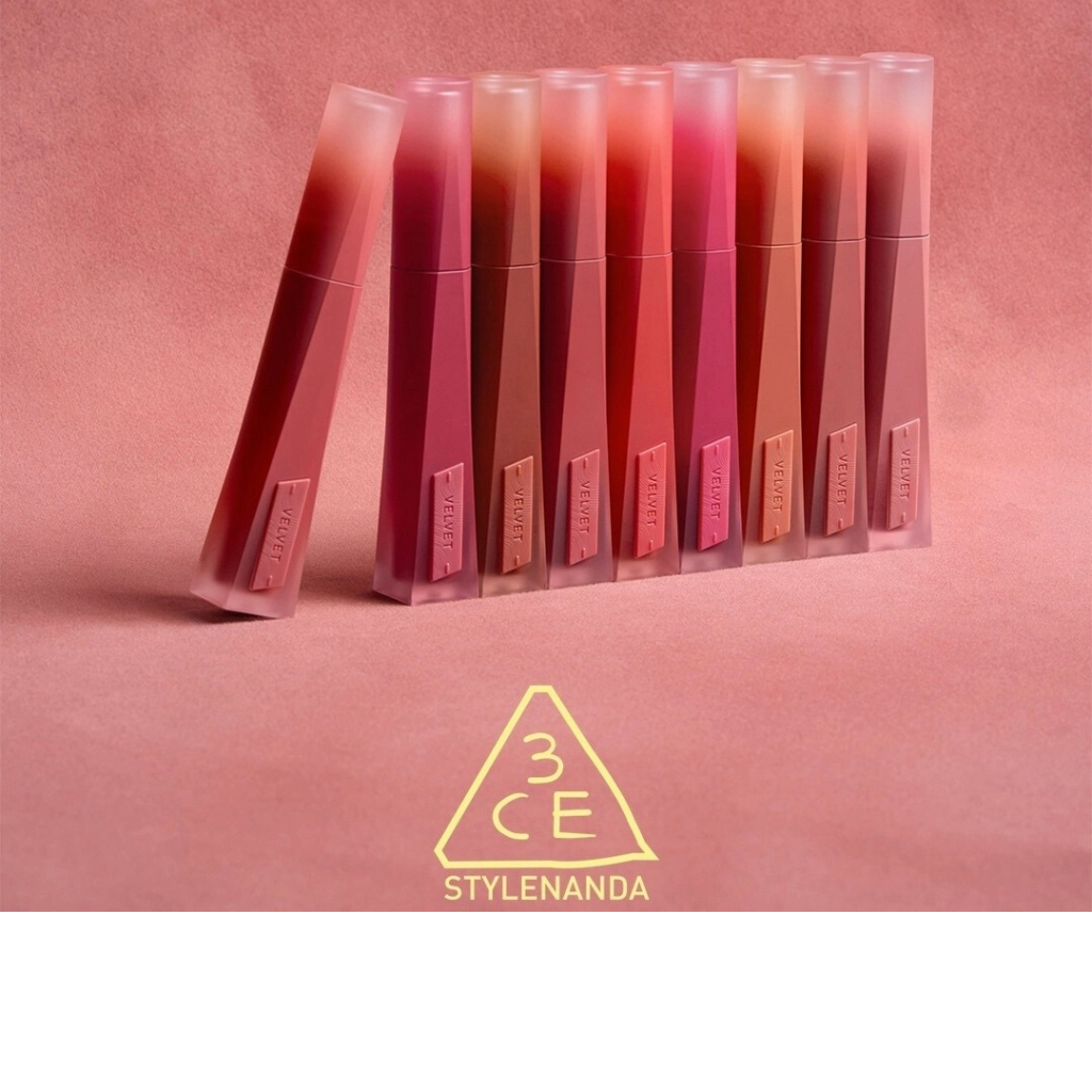 3CE Velvet Lip Tint Flusher Matte MLBB ลิปสติก Long Lasting Moisturizing K-Beauty