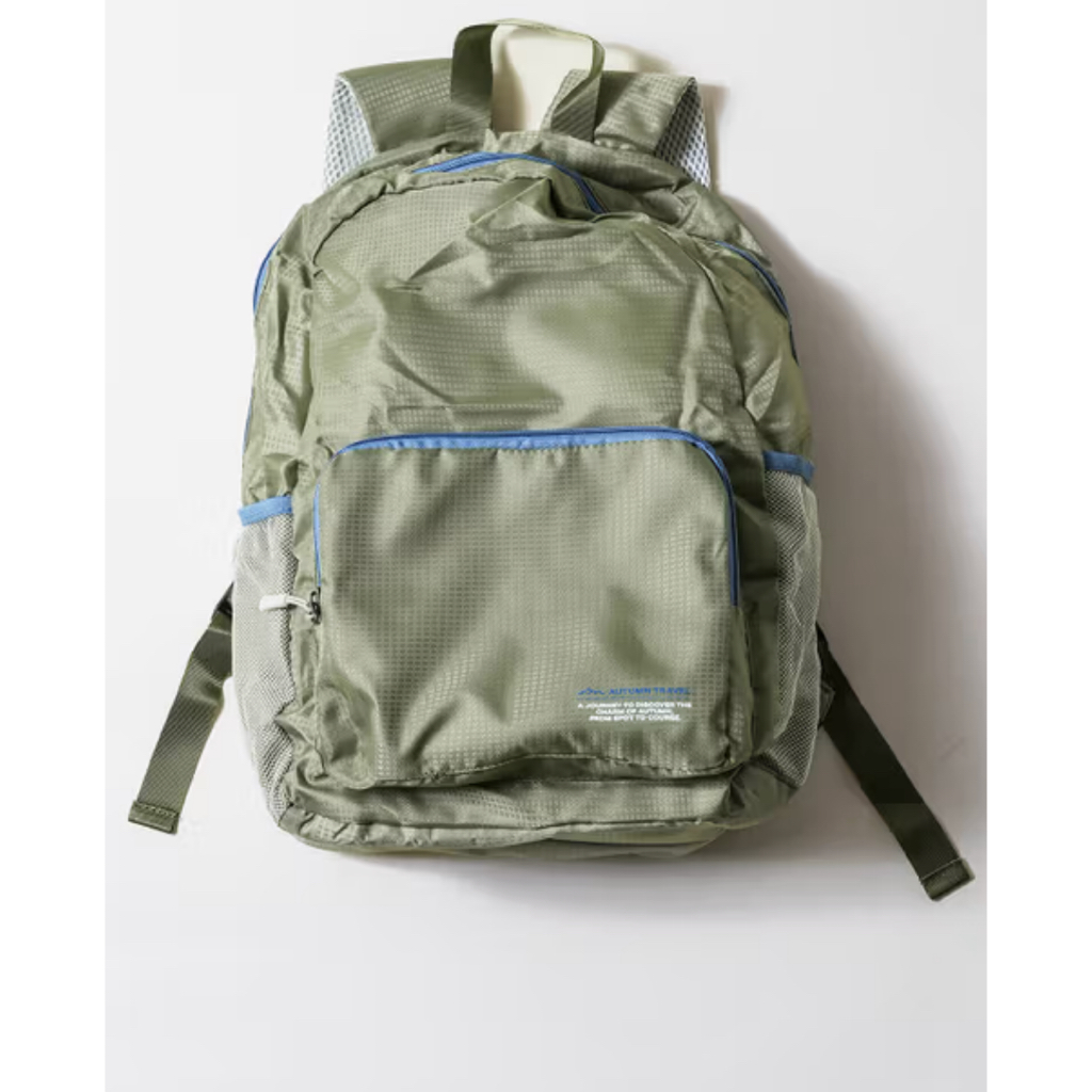 [DAISO]Hello Autumn Fordable Backpack 21L สีกากี (นอกอาคาร/ตั้งแคมป์)