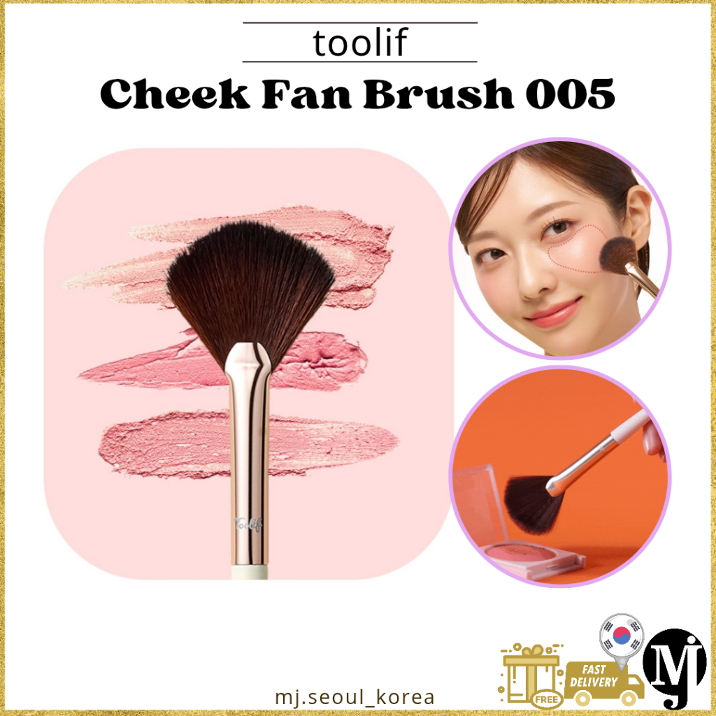 toolif Cheek Fan Brush Blush Brush