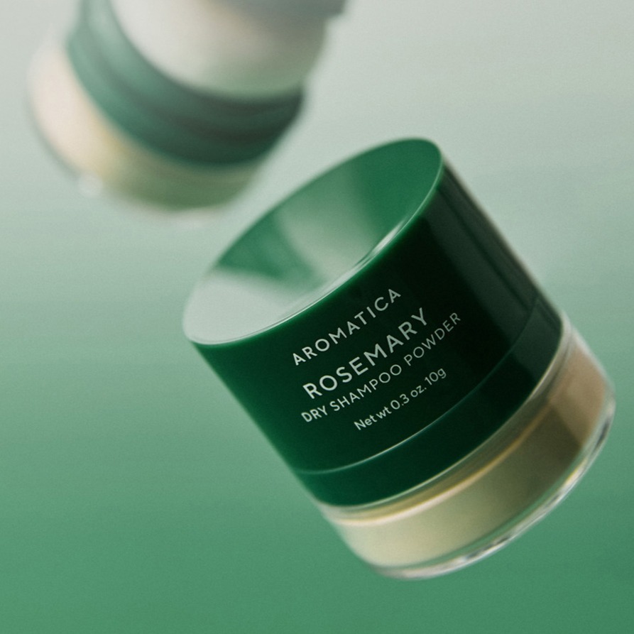 AROMATICA Rosemary Dry Shampoo Powder 10g Portable Scalp Refresh Hair Stying Volume Powder