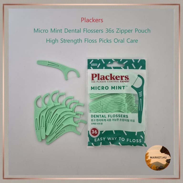 [Plackers] ไหมขัดฟัน Micro Mint Picks 36 Count (ถุงซิปล็อค) / ไหมขัดฟันแบบด้ามจับพร้อมปิ๊ก