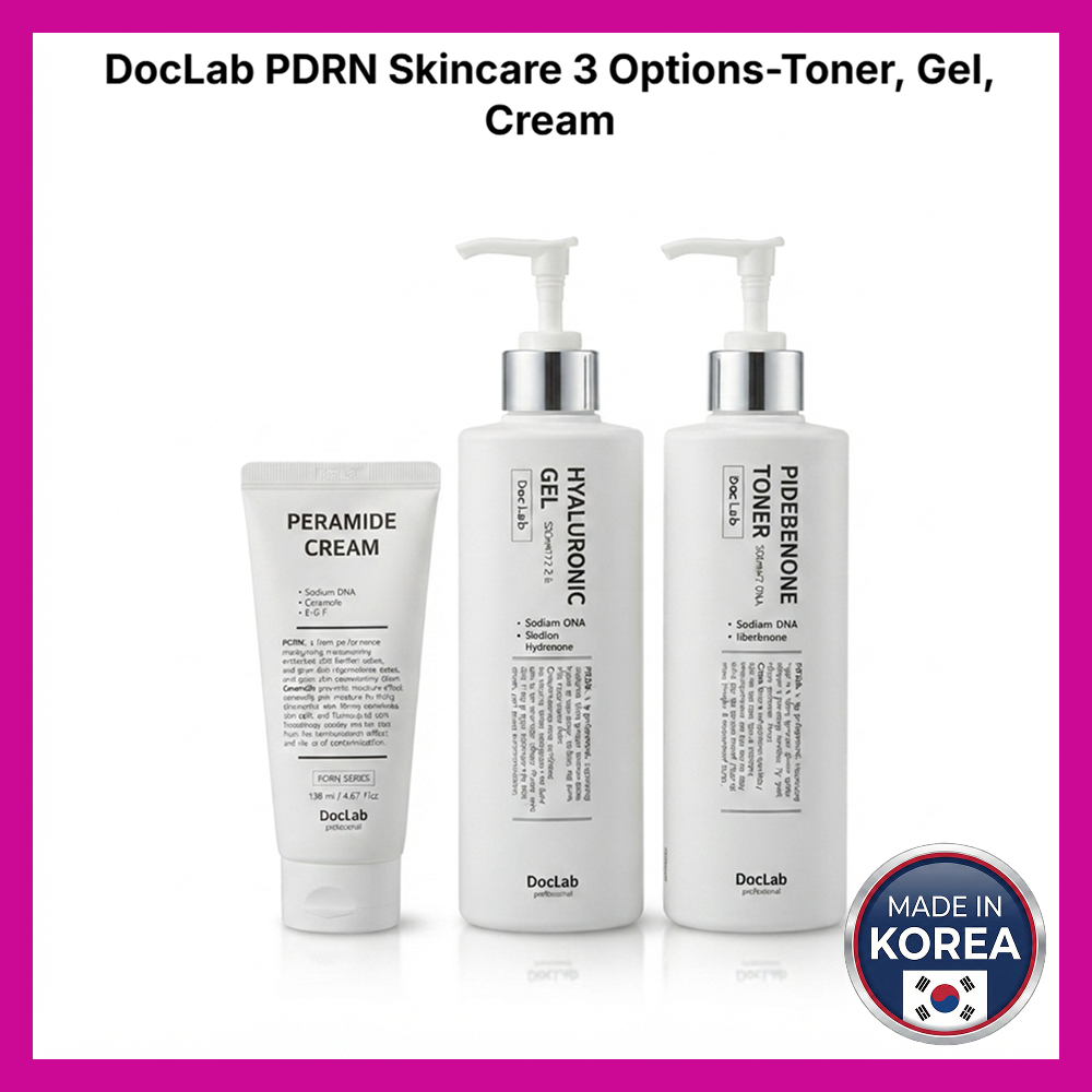 [K-Beauty] DocLab PDRN Skincare 3 ตัวเลือก - Pidebenone Toner 508ml / Pyaluronic Gel 508ml / Peramid
