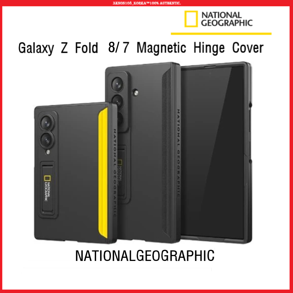 (National Geographic) บานพับแม่เหล็ก Slim Stand Case สําหรับ Galaxy Z Fold 8 /Z Fold 7/6