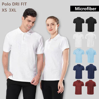 Unisex Microfiber Dri Fit Polo T Shirt Men Casual Comfy T-shirts Athletic Solid Color Quick Dry Stretch Polo Tee