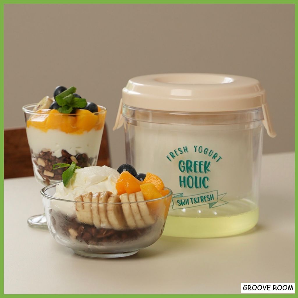 Greek Holic Fast Greek Yogurt Maker Whey Separator Spring Press Filter ปลอดภัยวัสดุ