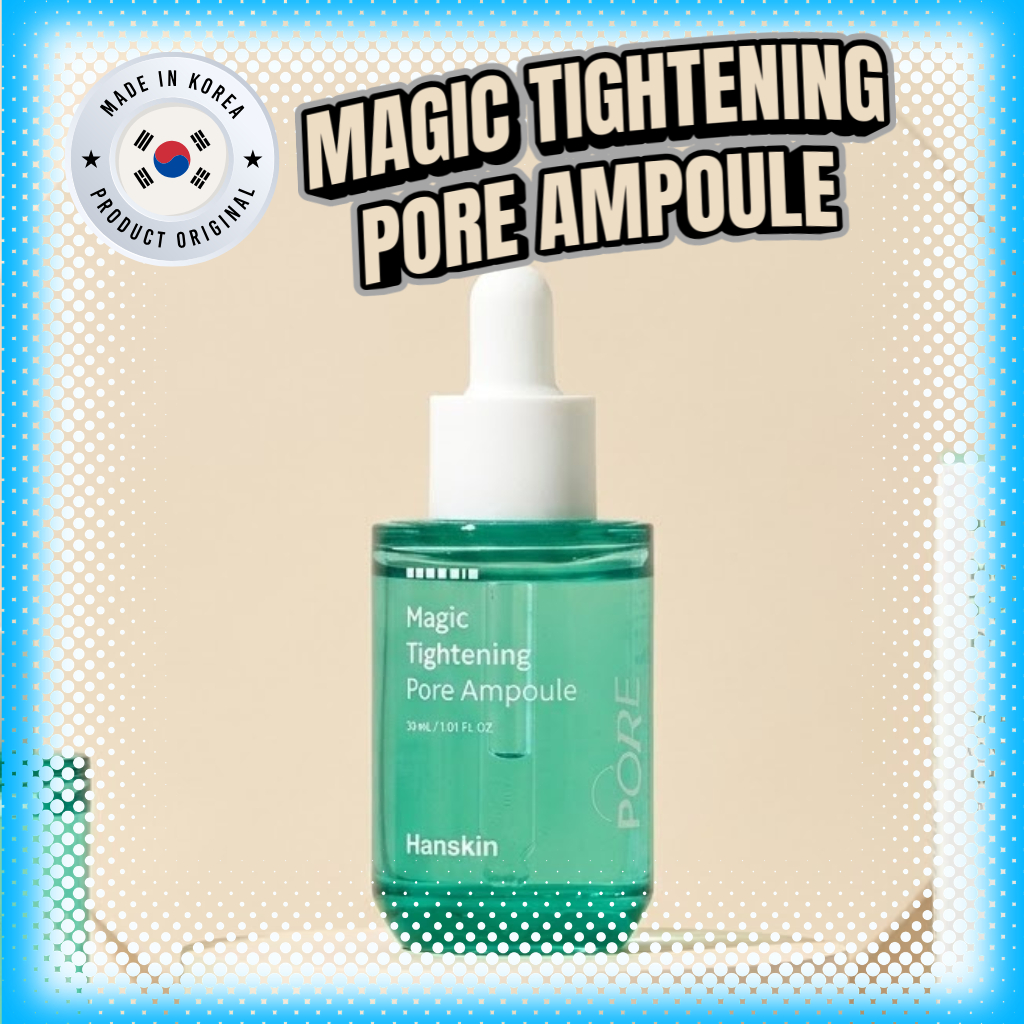 [Hanskin] Magic Tightening Pore Ampoule (30ml) - PHA & LHA Pore Minimizing Serum for Large Pores & S