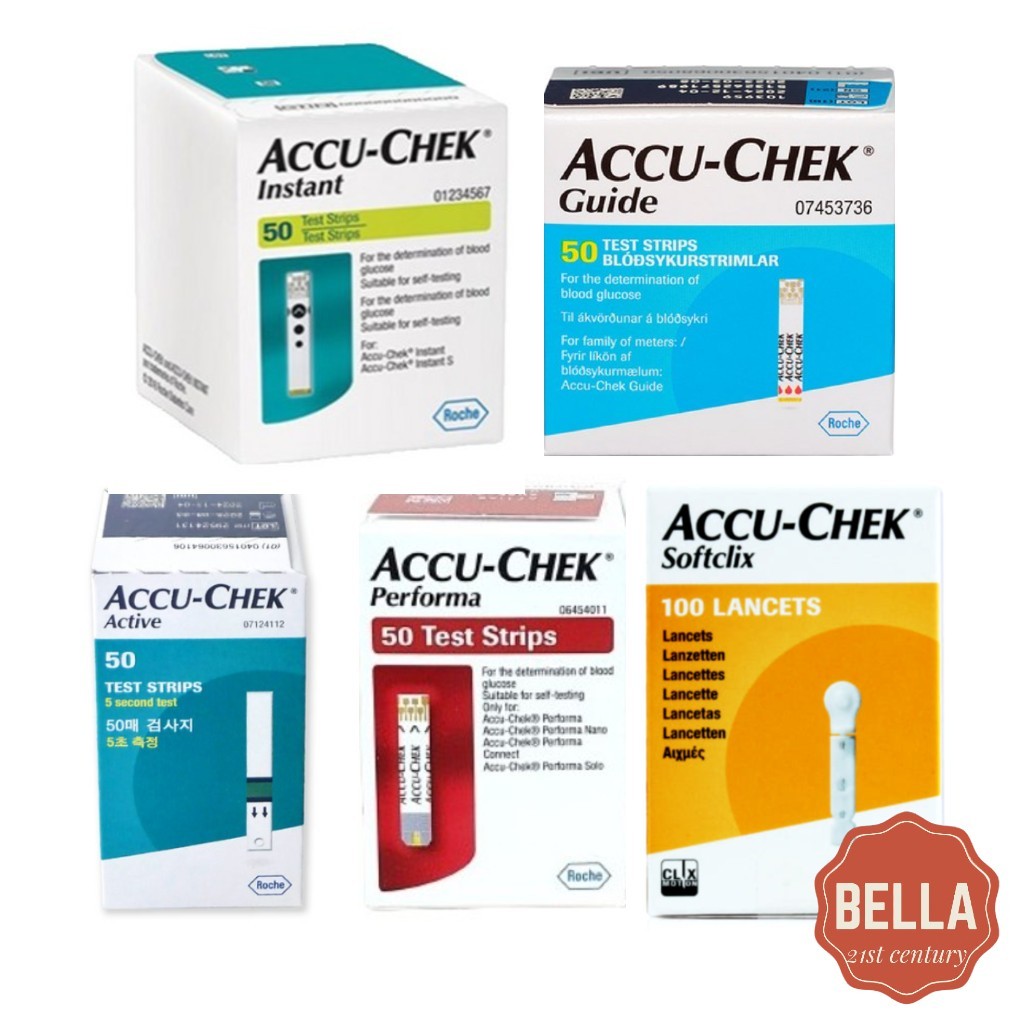 Accu-Check Blood Glucose Test Strips (แอคทีฟ/ทันที/Guide/Performa)