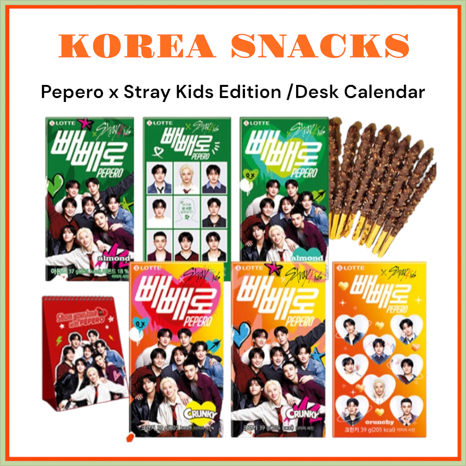 [Lotte Pepero Stray Kids] ปฏิทินรูปถ่ายตั้งโต๊ะ Limited Edition/Crunky/2026