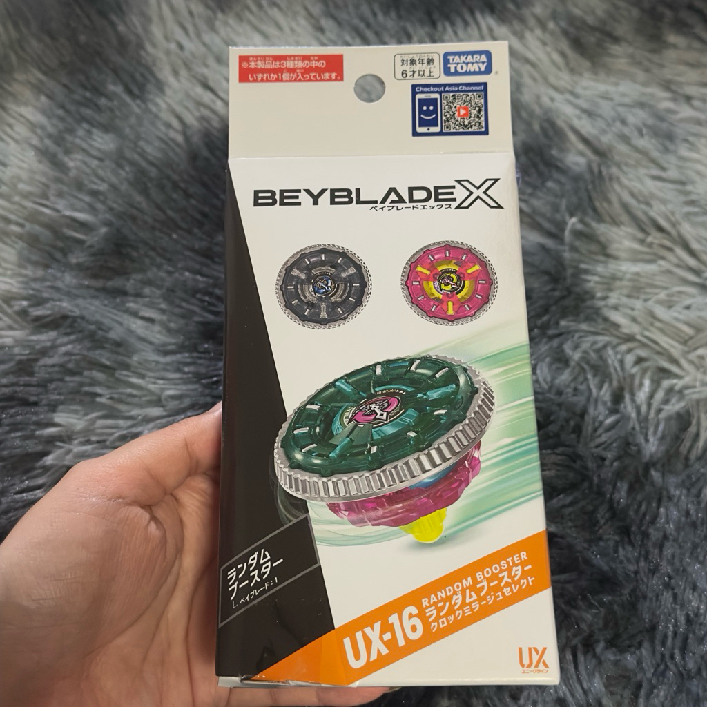TAKARA TOMY Beyblade X UX-16 สุ่ม Booster Clock Mirage Asia Code SG