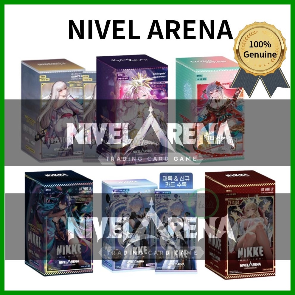 เกาหลี เกาหลี 🇰🇷 การ์ด NIKKE Goddess Of Victory NIVEL ARENA The Kingdom Booster Box / Eternal Return