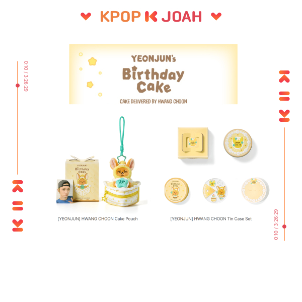 (Cake Pouch / Tin Case Set) YEONJUN's (TOMORROW X TOGETHER) [HWANG CHOON] 2026 Birthday Cake MD (202