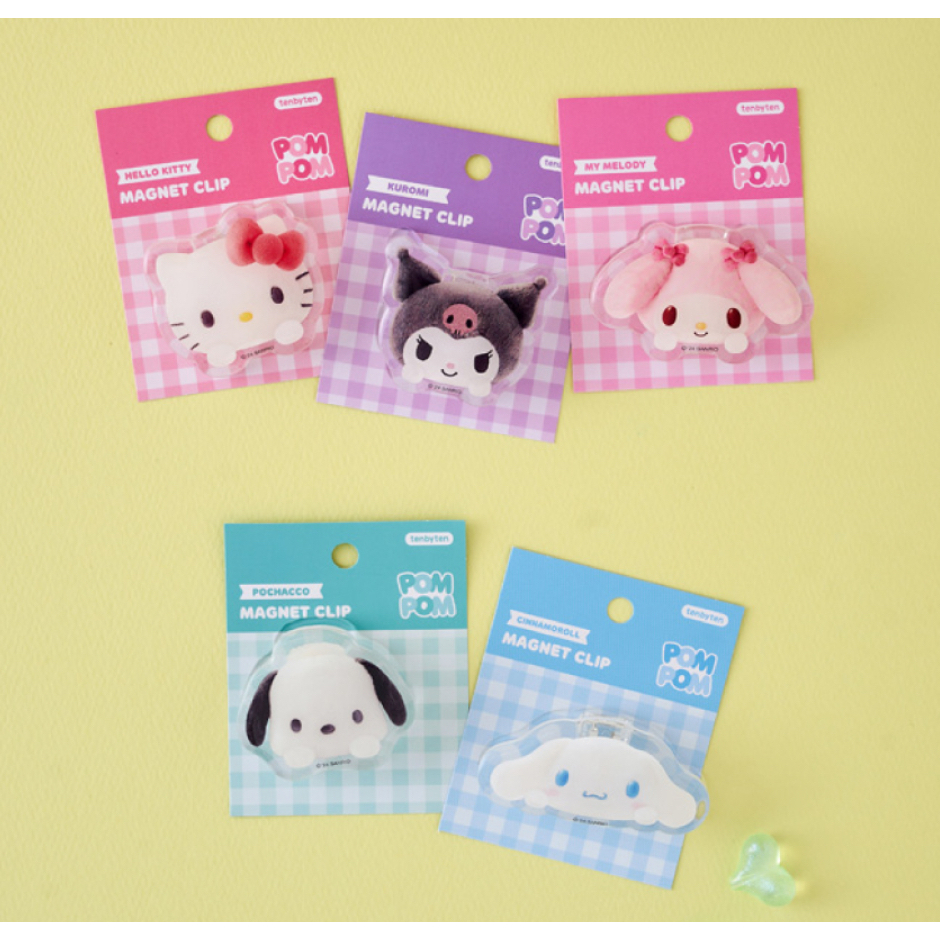 [Sanrio] คลิปแม่เหล็ก 5type / คลิปแม่เหล็ก Kitty / คลิปแม่เหล็ก Kuromi / ข้อมูลจําเพาะ ✔ ขนาด: ประมาณ 7.5 x 7 ซม. (วารี่เล็กน้อยโดยตัวละคร) ✔ วัสดุ: ด้านนอกโพลีเอสเตอร์ บูอิ
