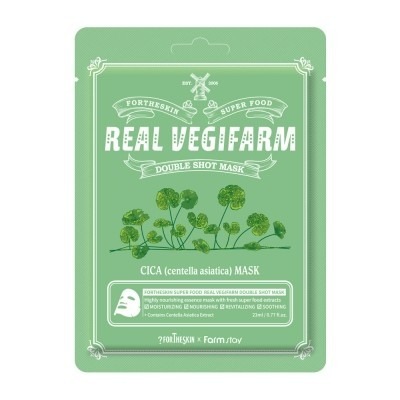 [Fortheskin] Real Vegifarm Double Shot Mask, CICA (Centella Asiatica) 1pc โดย Studio Seoul