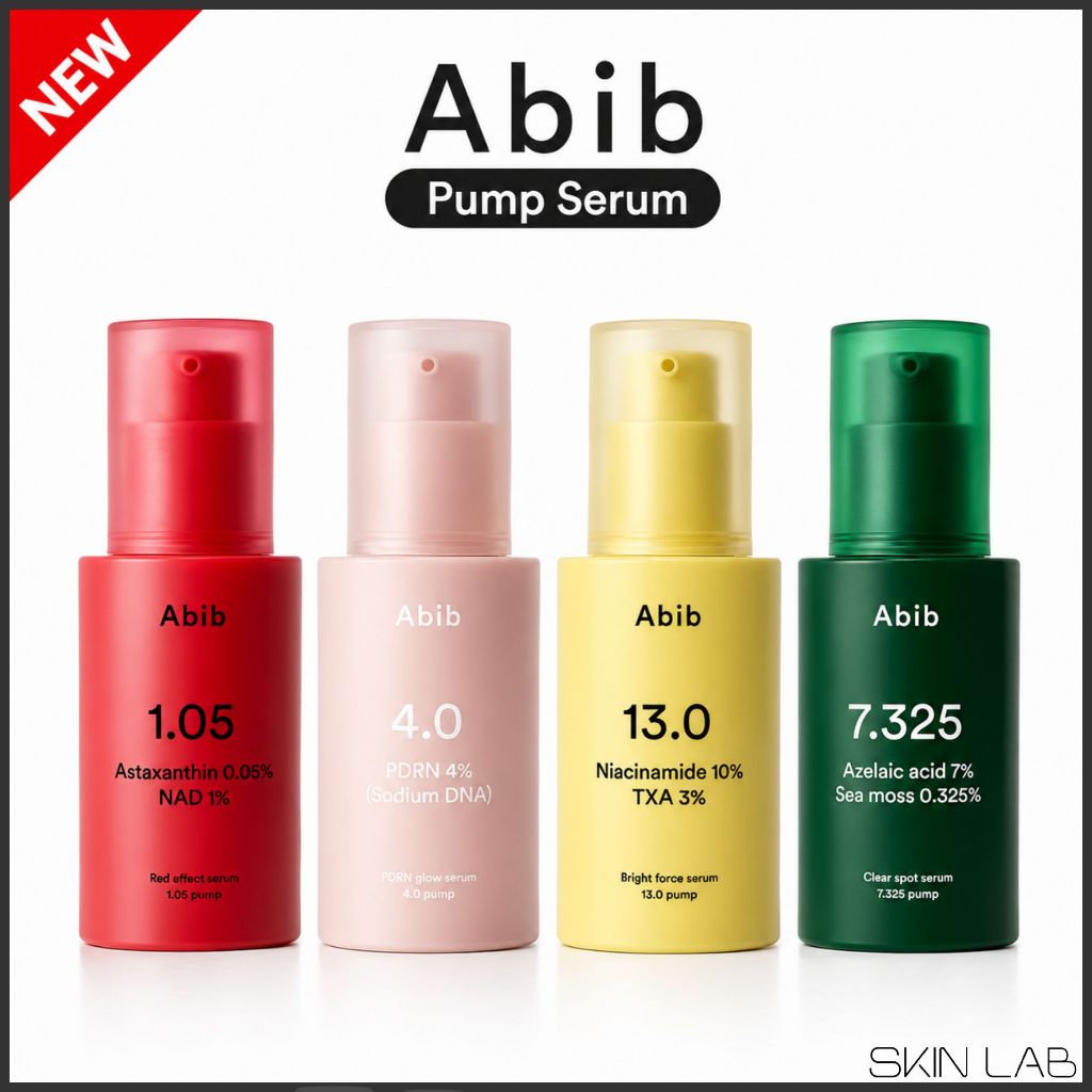 [Abib] NEW Pump Serum 30ml เซรั่มแบบปั๊ม 4 สูตร Clear Spot / Bright Force / PDRN Glow / Red Effect