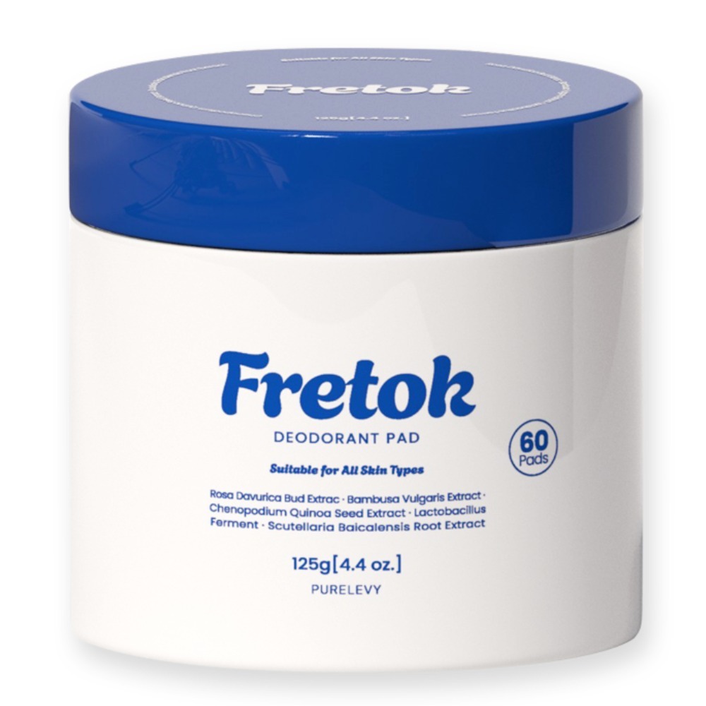 Fretok Deodorant Pad Unscented 60 แผ่น 125g Underarm Body Wipes Daily Fresh Care สําหรับผู้ชายและผู้
