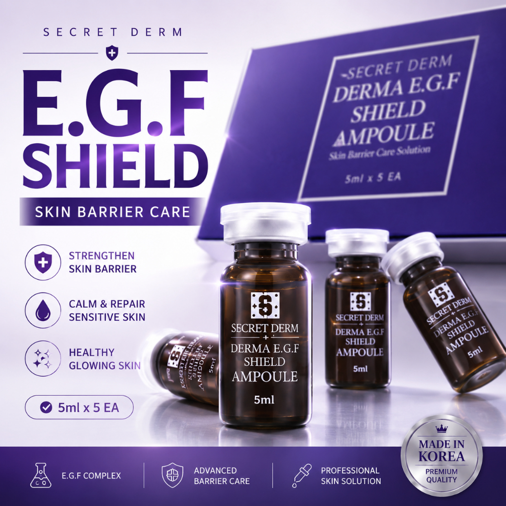 [ความลับ derm] Derma EGF Shield Ampoule, 5ml x 5ea / Korean Ampoule / Skin Resilience / ของแท้ 100% 