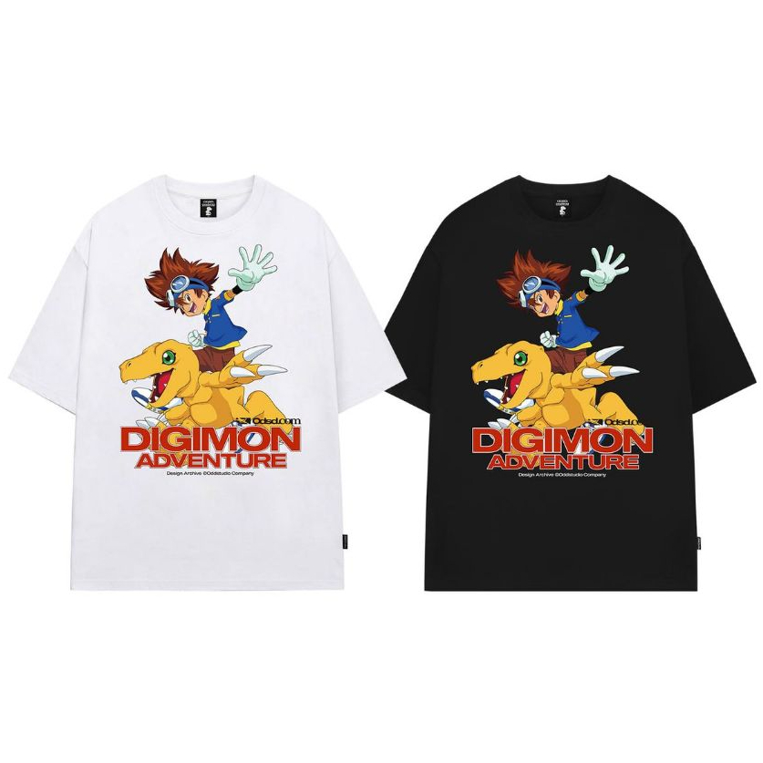 🇰🇷 Oddstudio Digimon Adventure Taichi & Agumon Overfit เสื้อยืด Korea Edition Limited Collab Oversiz