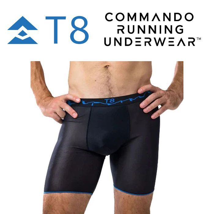 T8 Men ชุดชั้นในวิ่ง Commando – Anti-Chafe, Ultra-Light, Fast-Dry Performance Shorts