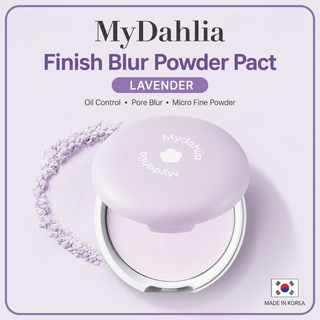 [MyDahlia] Finish Blur Powder Pact / Lavender Oil Control Pore Blur Micro Fine Powder / Compact Face