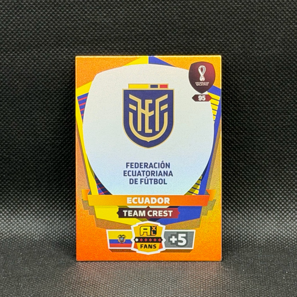 Ecuador 2022 WC QATAR Fifa World Cup BADGE LOGO Soccer Football Trading Card