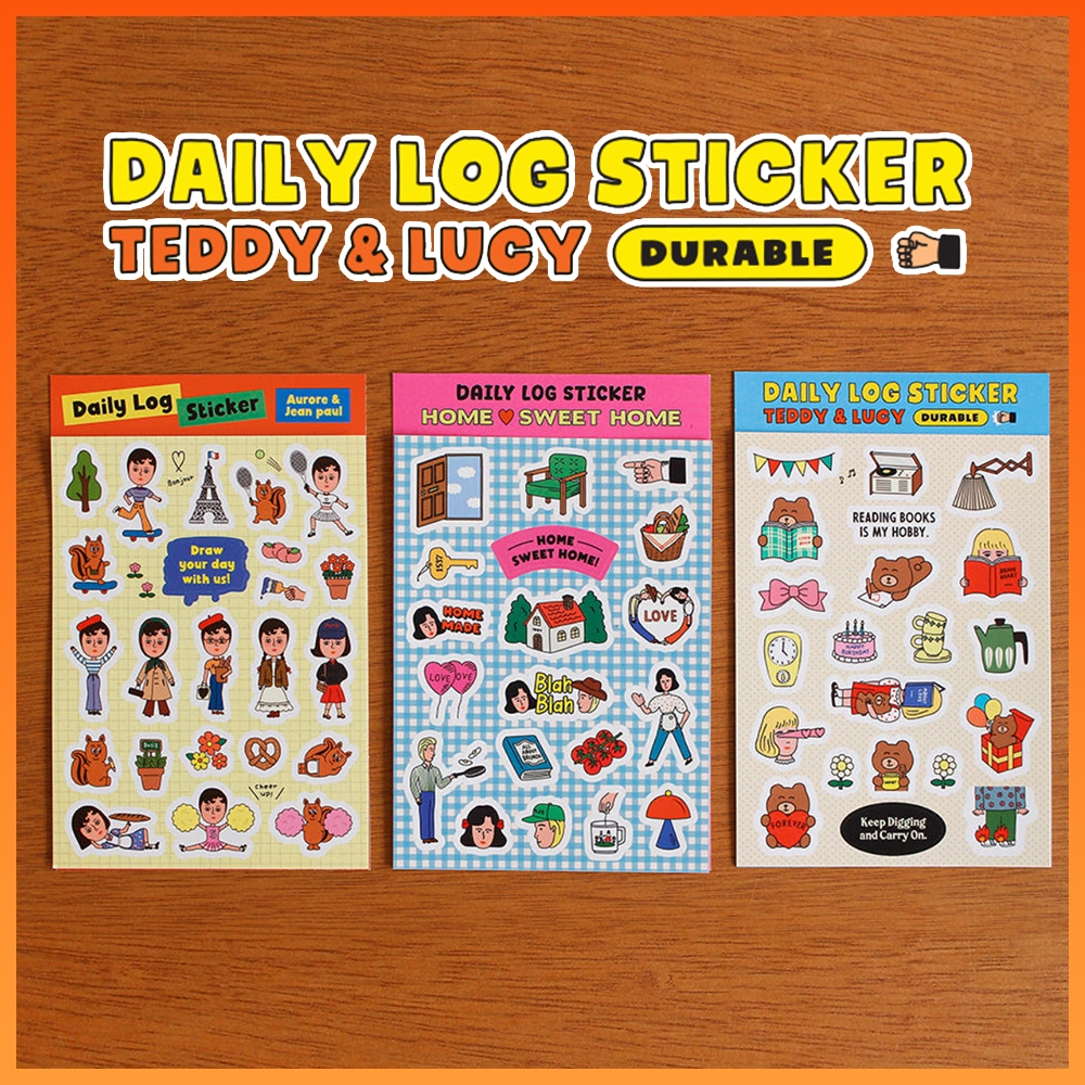 [Korea_Stationery] OOOLALA 1537 Daily Log สติกเกอร์ชุดความงามเกาหลีกระดาษตกแต่งสติกเกอร์บันทึกที่ถอด