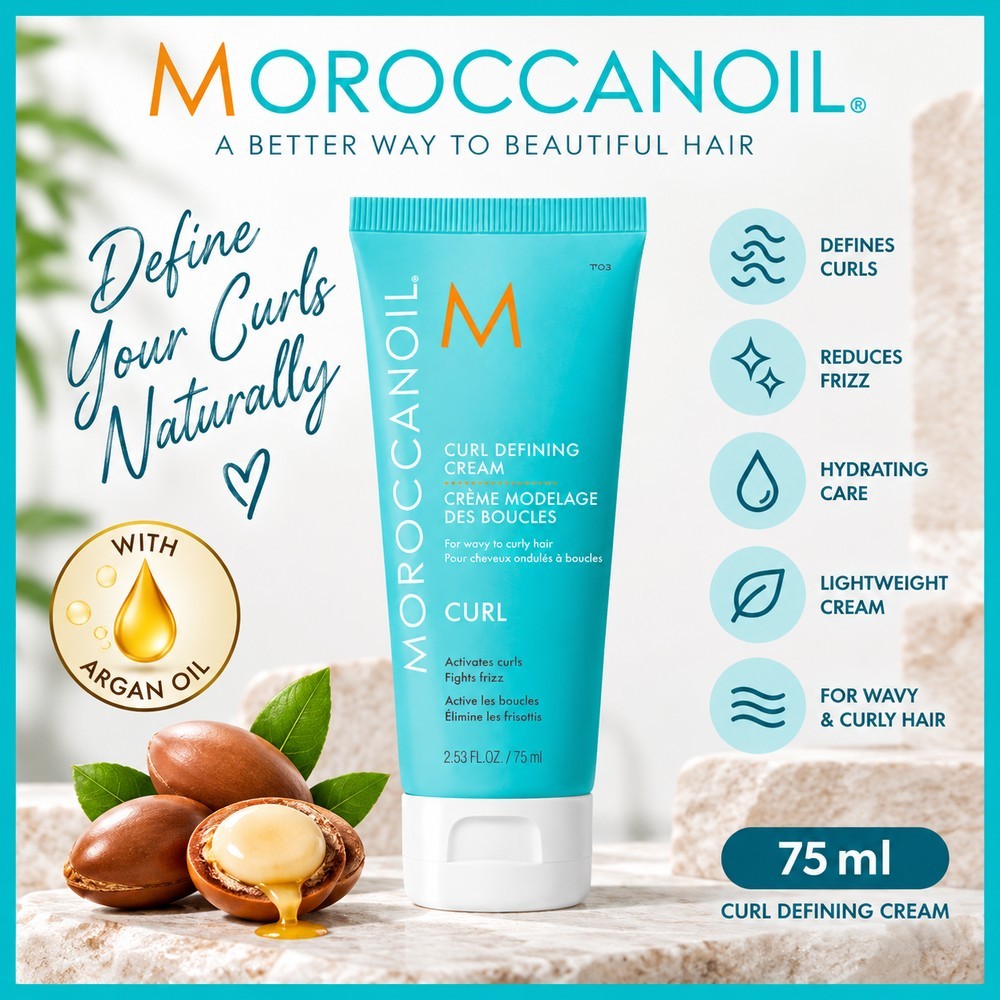 Moroccanoil Curl Dinning Cream 75ml สําหรับผมหยักและผมหยิกครีมจัดแต่งทรงผมน้ําหนักเบา Frizz Control
